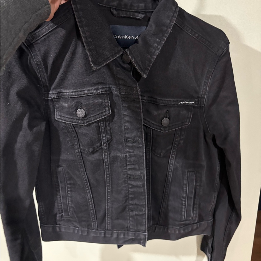 Calvin Klein Jeans Women's Dark Gray Denim Jacket